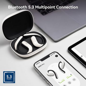 Oladance OWS Pro Open mit Multipoint-Verbindung bis zu 58 StundenWiedergabezeit In-Ear-Kopfhörer (Schnelles Laden für kurze Ladezeiten und kontinuierliche Nutzung., inklusive Ladehülle, hochwertige 23 * 10mm Treiber)