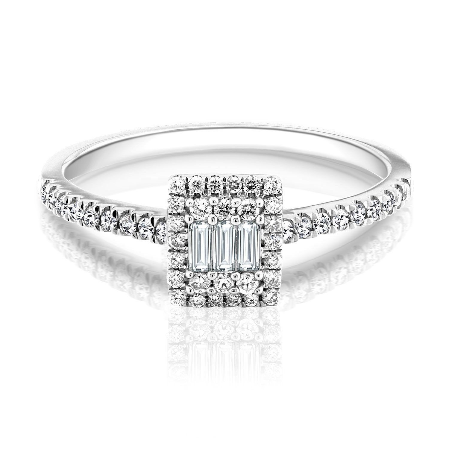 Adam & Eve Verlobungsring mit 49 echten Diamanten - Brillantring 585/- Gelbgold 0,34 ct. (AE34 Diamantring), inklusive Echtheitszertifikat - Gravur möglich