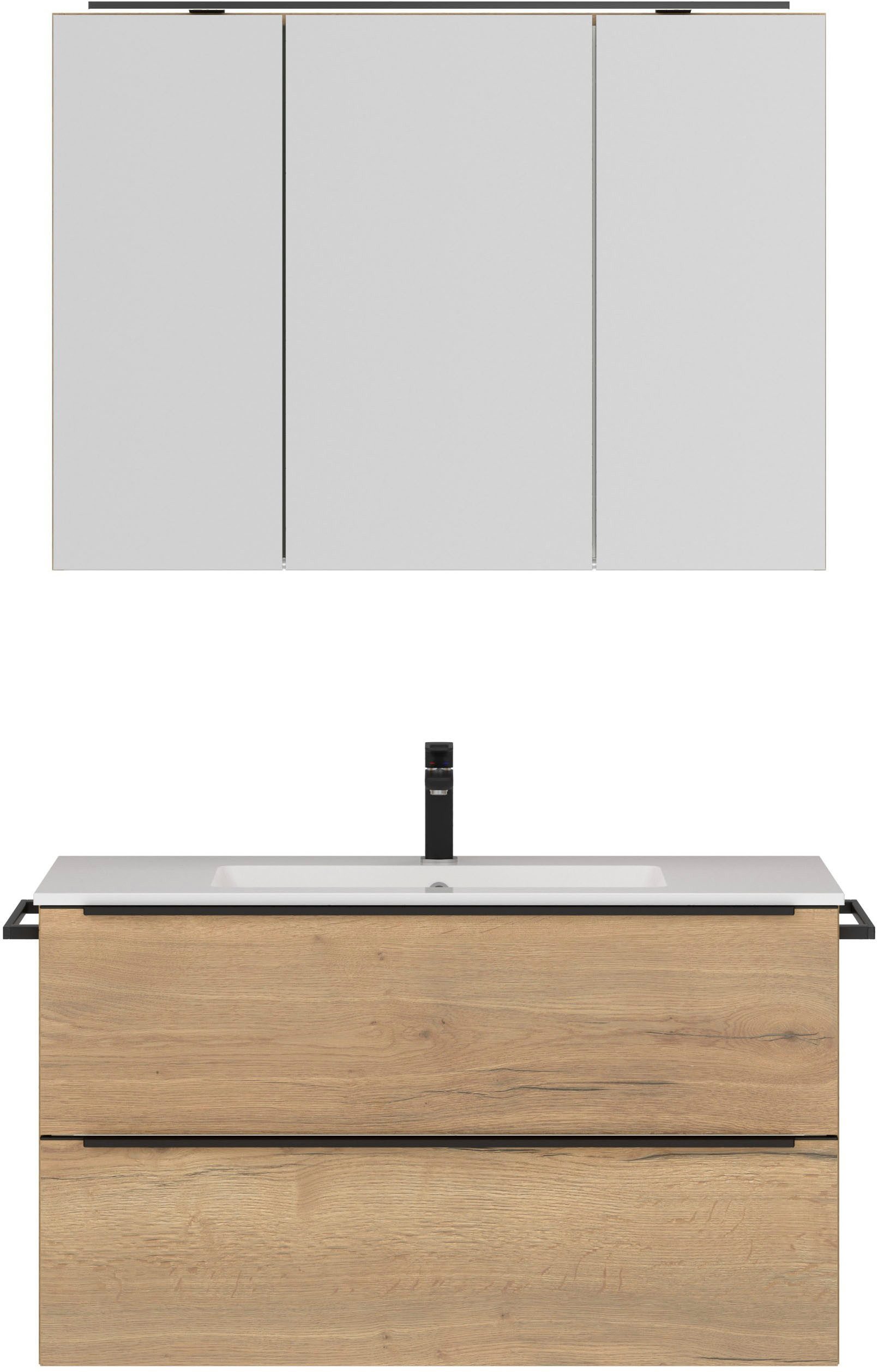 nobilia® Badmöbel-Set Levere, (2-St., vormontiert, mit günstig online kaufen
