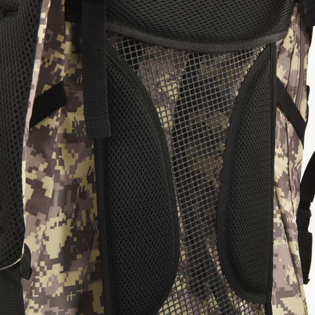 vidaXL Rucksack Wanderrucksack Kamelbraun Tarnfarben 60 L Oxford-Gewebe (1-tlg) – Bild 4 von 5