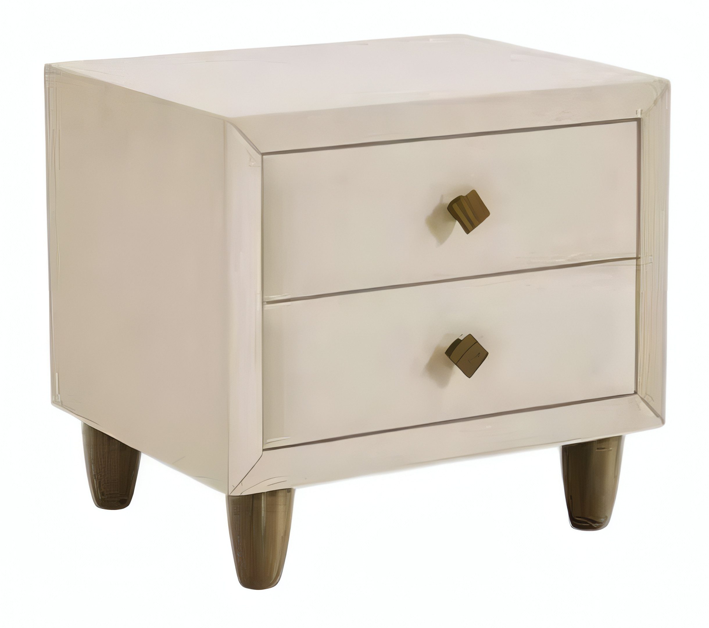 JVmoebel Schlafzimmer-Set JVMoebel Bett mit Komfortmatratze und Nachttischen in Beige, (3-tlg)