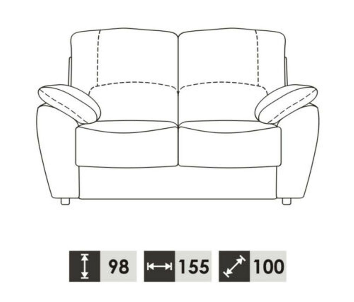 JVmoebel 2-Sitzer, Relax Polster Sofas Sitzer Couchen Leder Sofa 2 Moderne Design