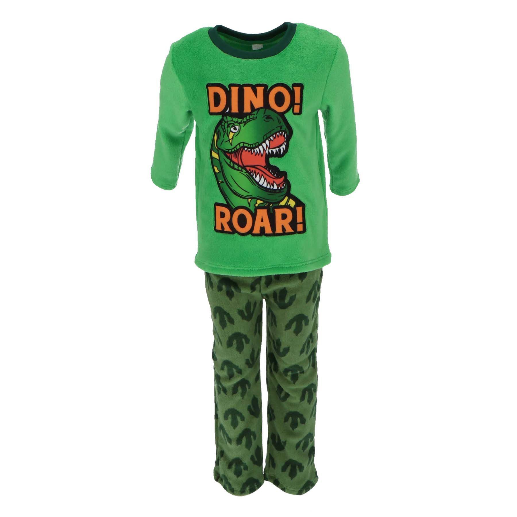 COFI 1453 Schlafanzug Dinoroar Korallen-Fleece Pyjama Weicher u. gemütliche günstig online kaufen