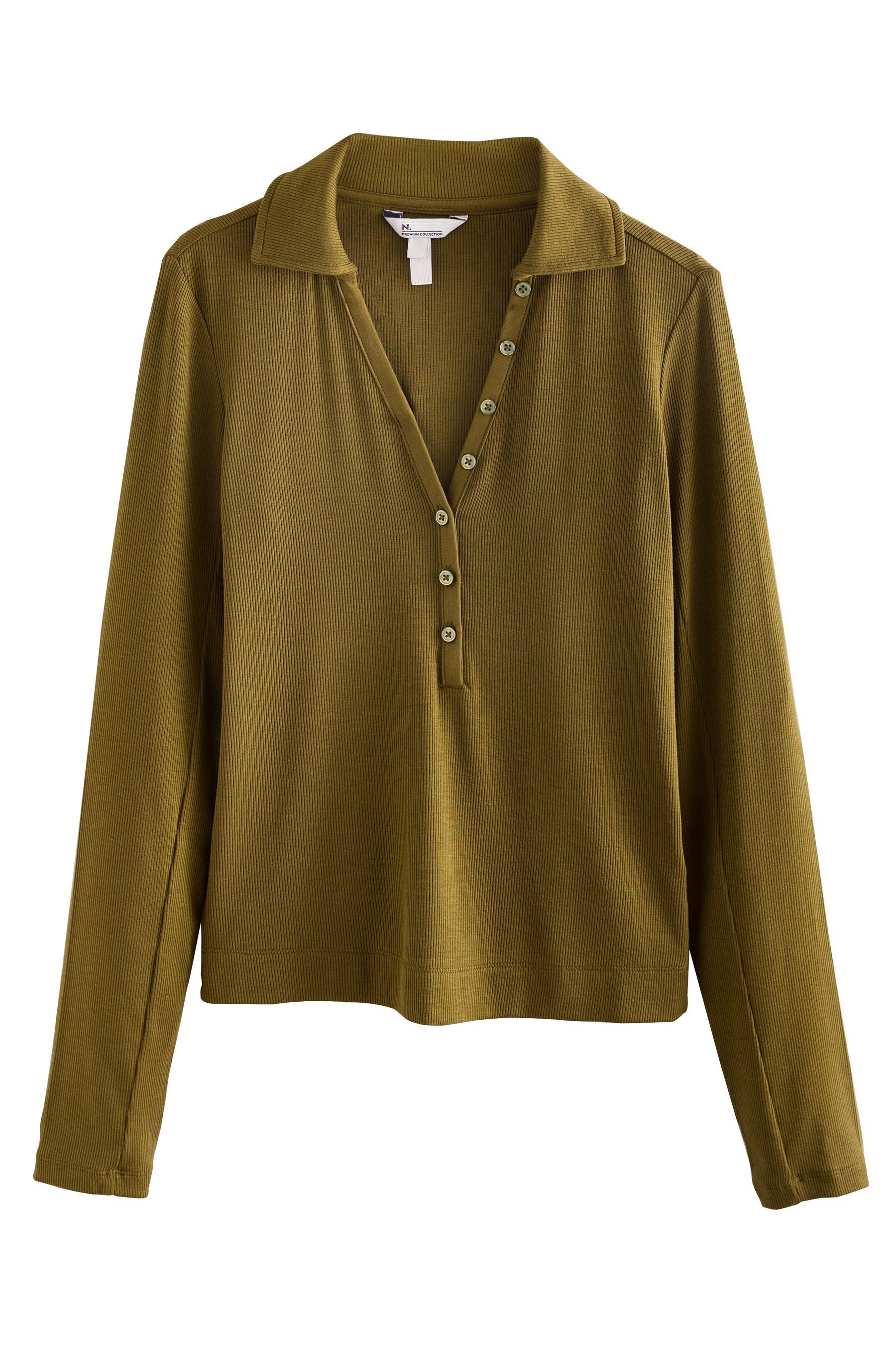 Next Langarm-Poloshirt Langärmeliges Oberteil mit Polokragen (1-tlg) günstig online kaufen