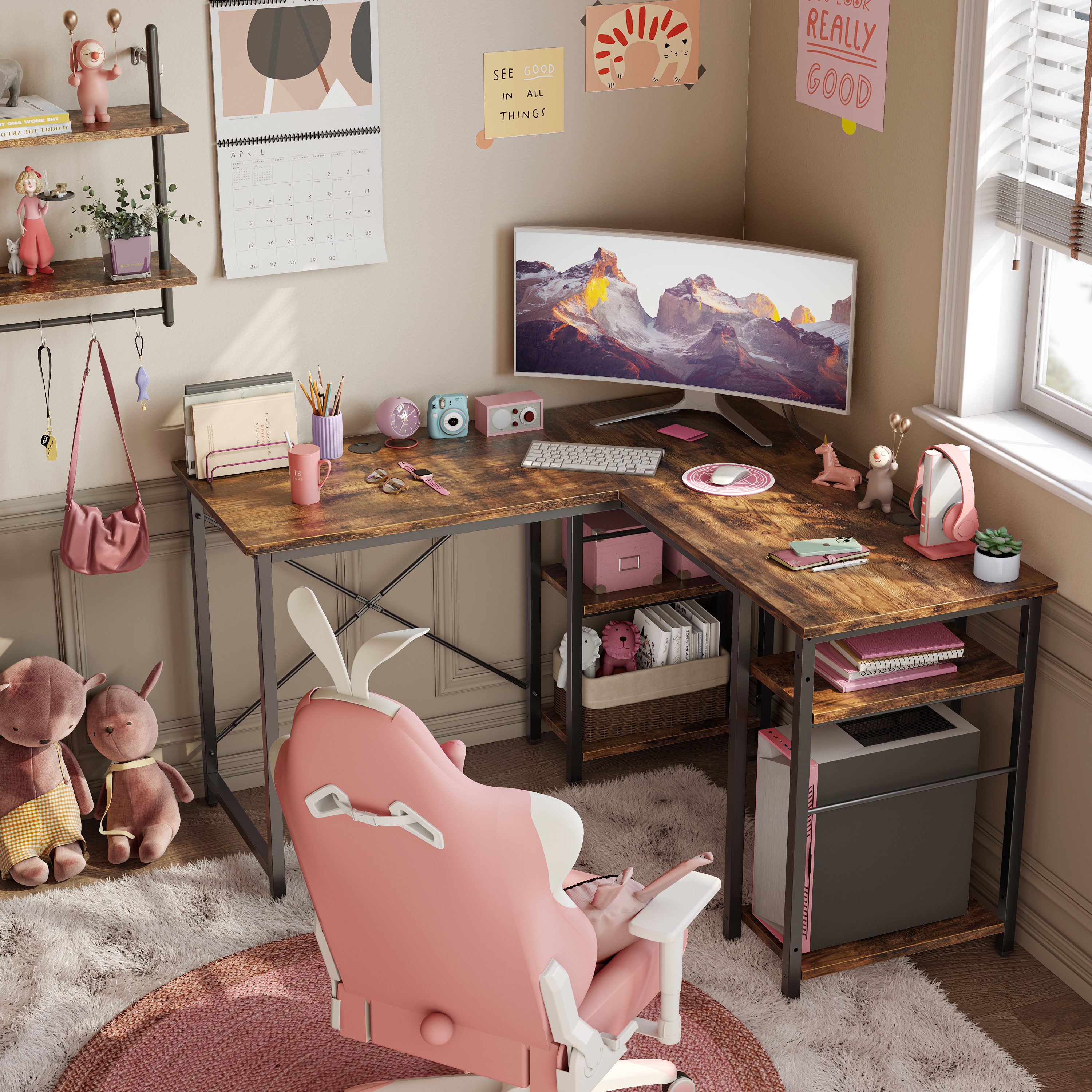 Bestier Gamingtisch Computertisch, 120/140/151 cm Schreibtisch günstig online kaufen