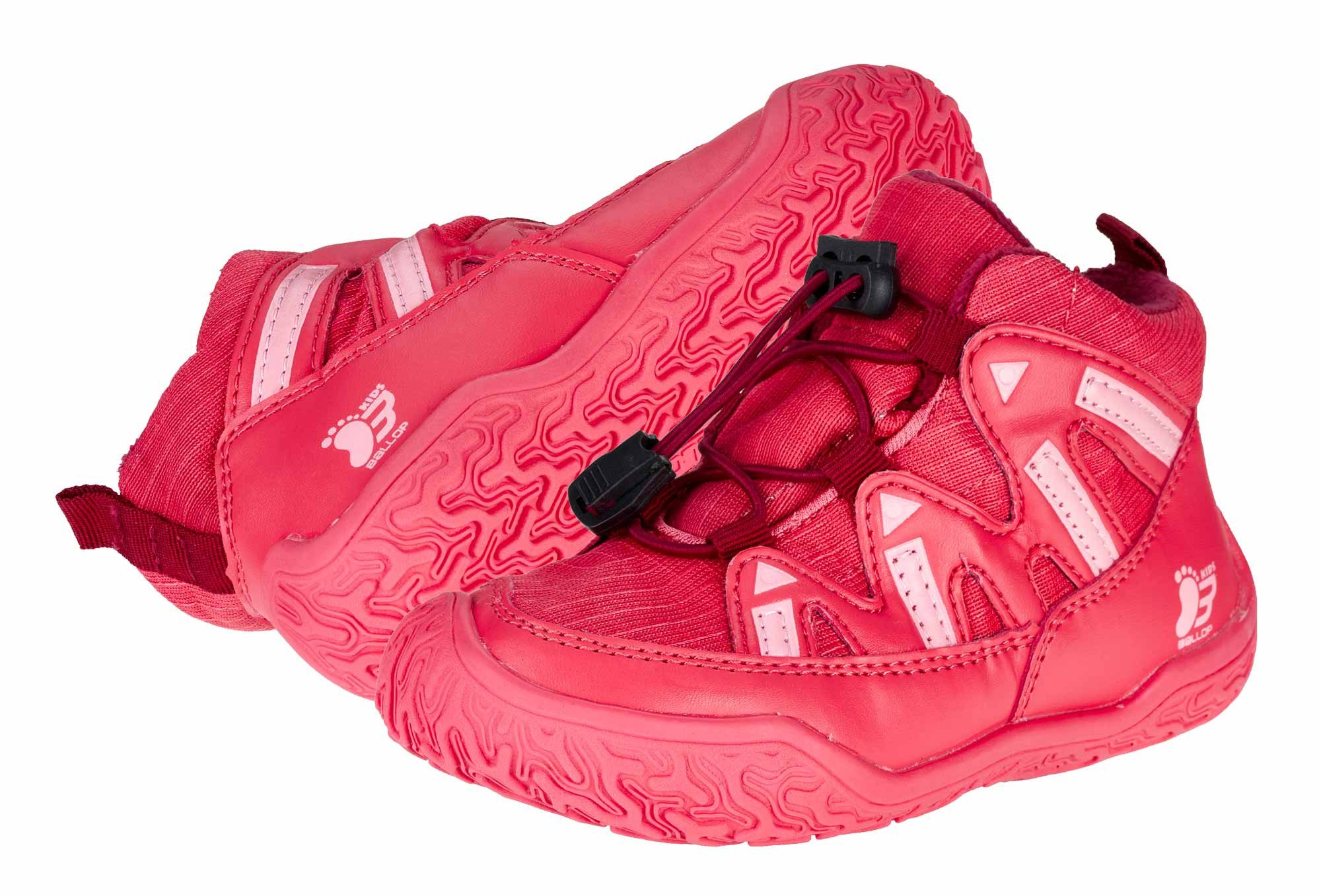 Ballop Sneaker Intense W (flexible Sohle, wasserabweisend) rot Kinder Barfußschuh