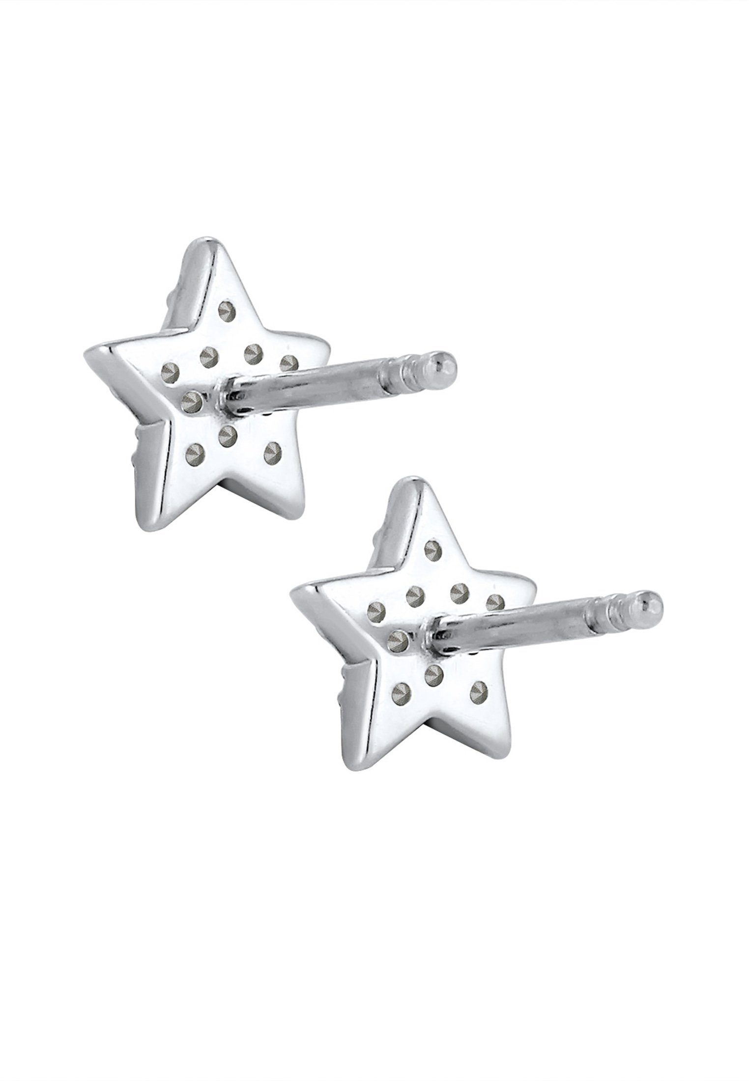 Kristalle Trend 925 Astro Elli Ohrstecker Sterne Paar Sterne Silber,