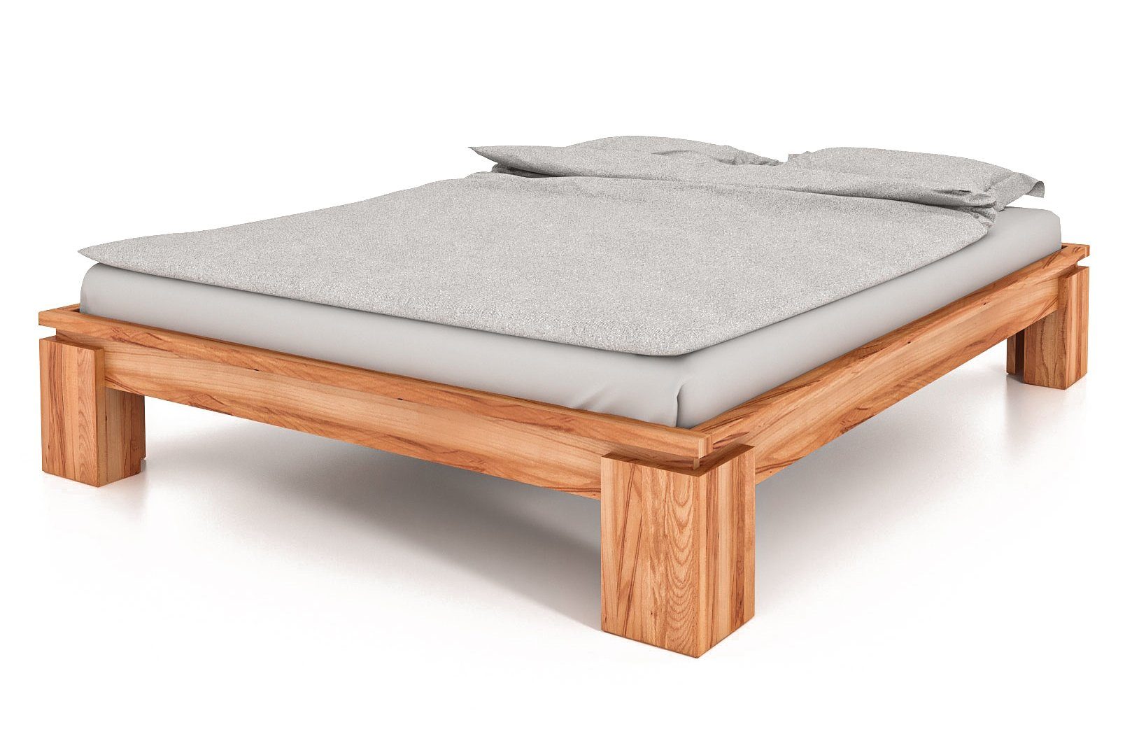 byoak Bett VINCI 160 x 200 aus Massivholz, ohne Kopfteil, Naturgeölt