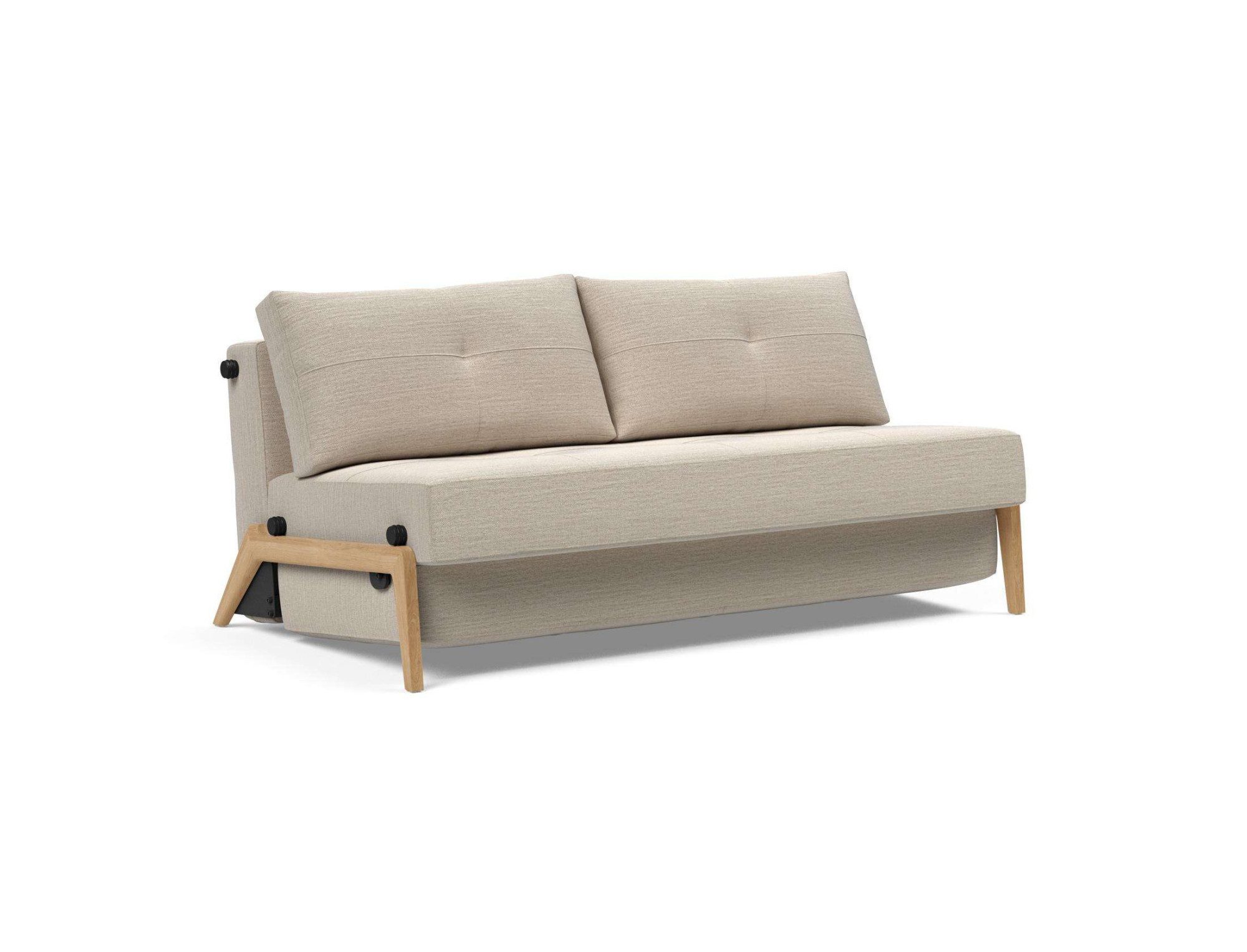 INNOVATION LIVING ™ Schlafsofa Cubed Klappsofa, hochwertige Schlaffunktion, Design und extra Komfort, Frontauszug, sehr platzsparend, abgewinkelt Sitzen, waagerecht liegen