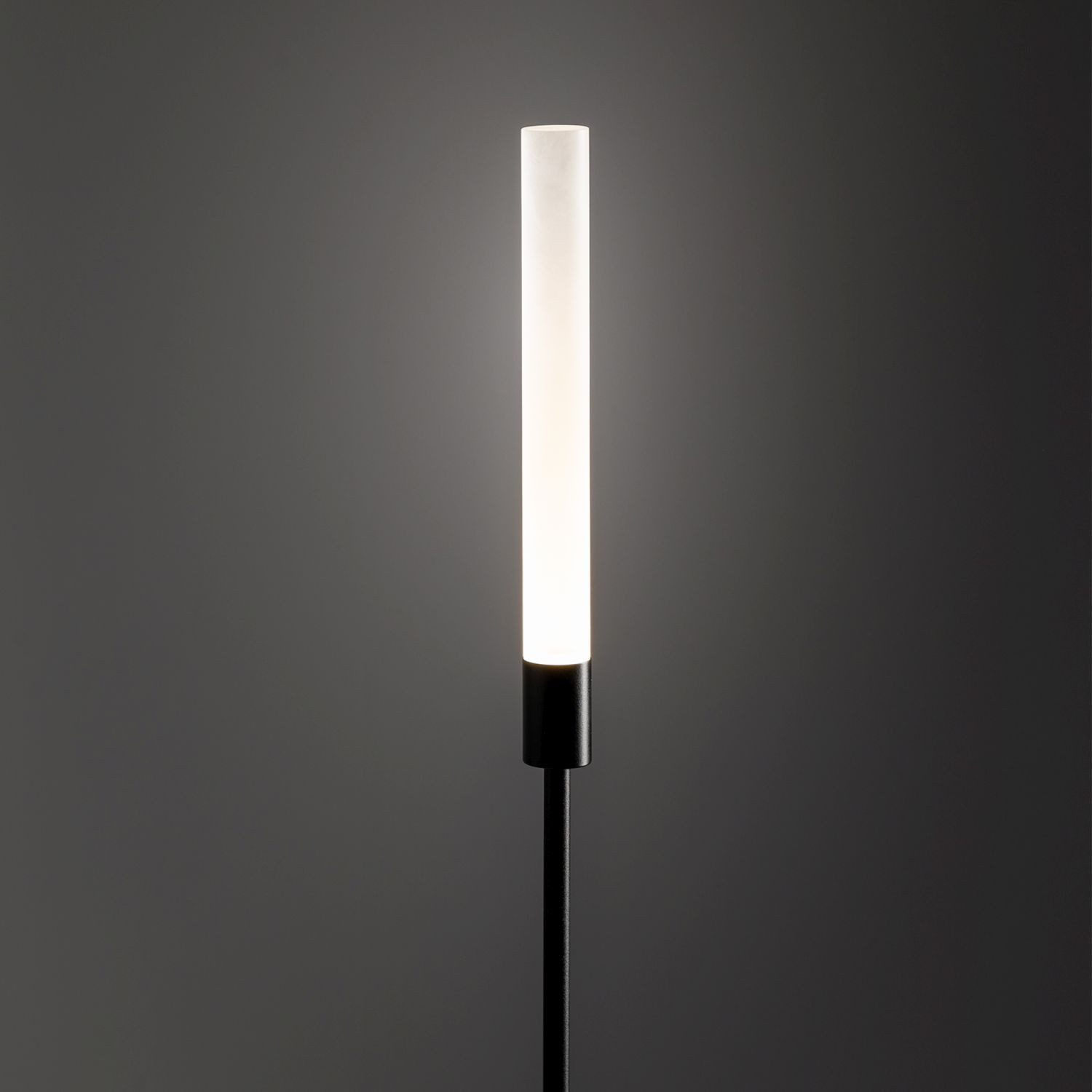 Licht-Erlebnisse Pollerleuchte DARANOL, LED fest integriert, Warmweiß, LED Aluminium 100 cm mit Erdspieß IP54 Schwarz Weiß rund lm Modern