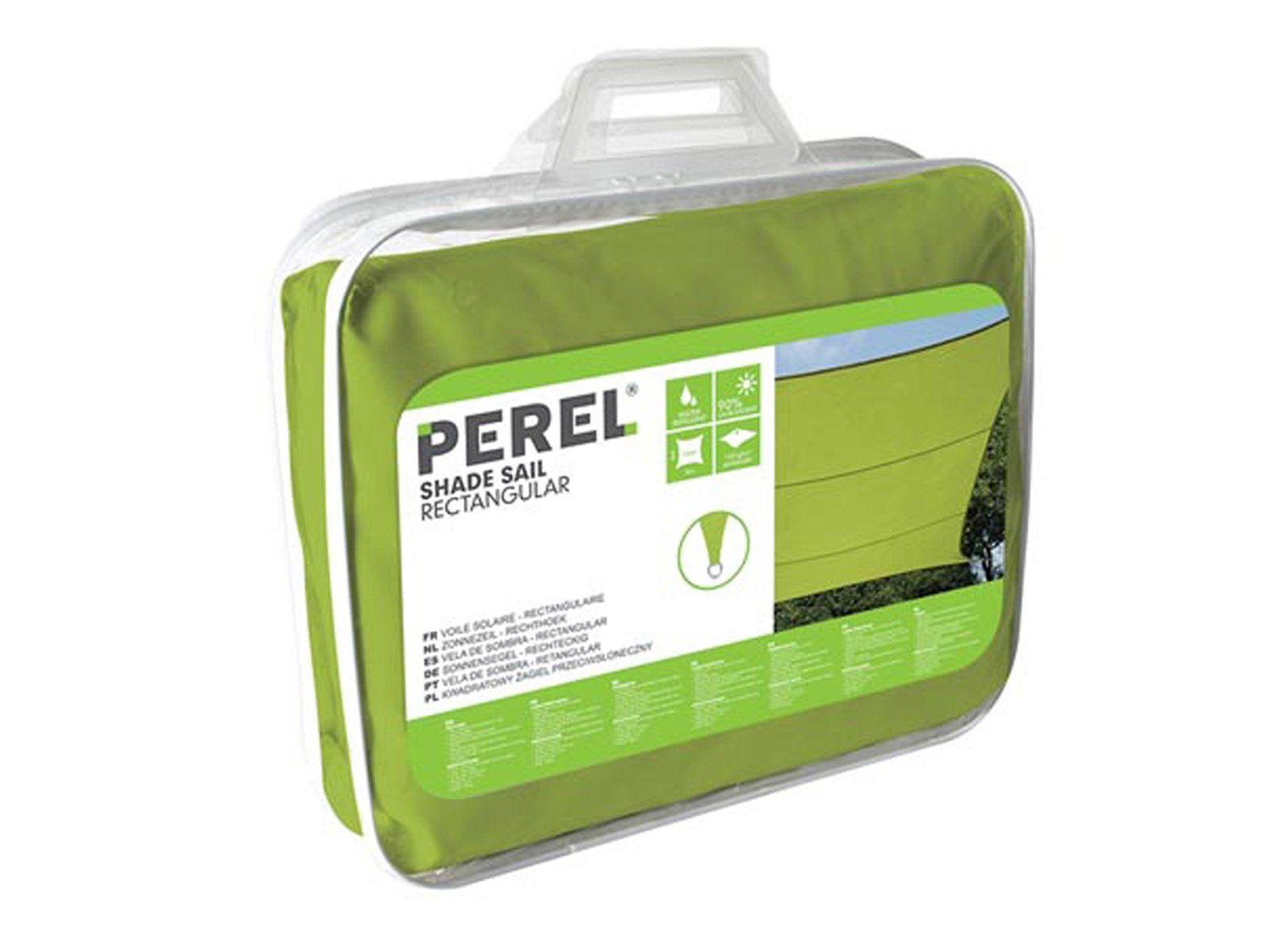 PEREL Sonnensegel, dreieckiges 5,6-11m² Dreiecksegel Sonnenschutz-Segel Terrasse & Balkon