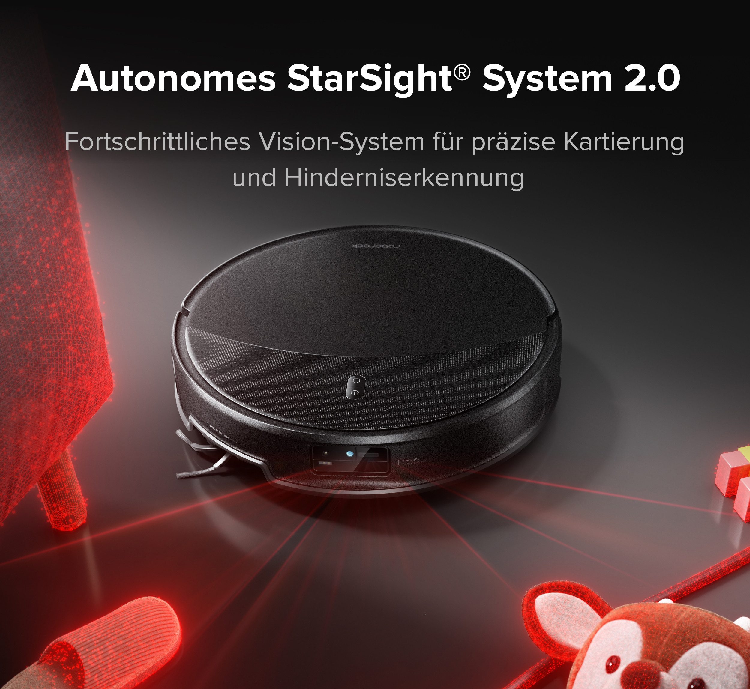 Roborock Saugroboter mit Wischfunktion Saros 20X mit 36.000 Pa Saugkraft & hohem Wischdruck, 65 W, beutellos, Mop-Abnahme, überwindet 8,8cm hohe Schwellen, StarSight2.0 Navigation