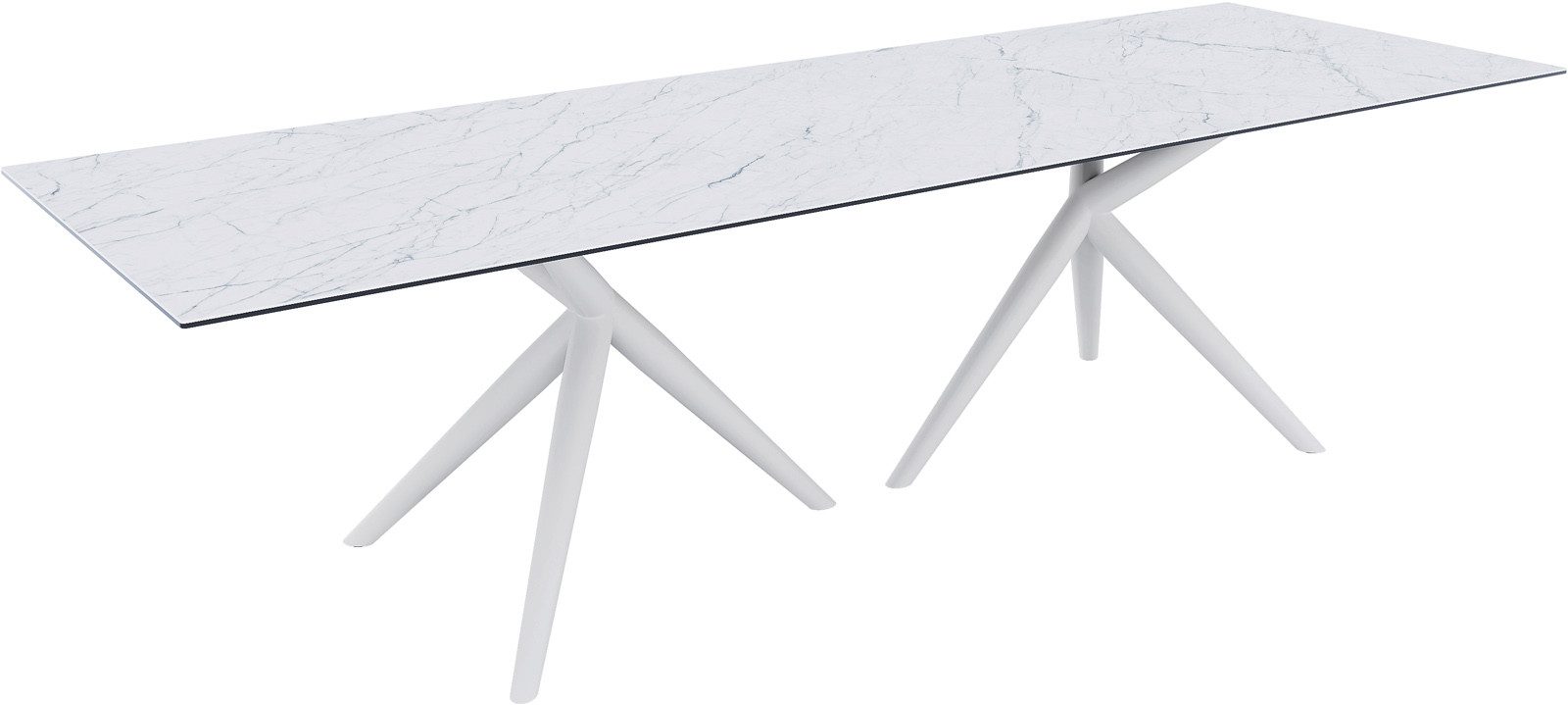 DELIFE Esstisch Edge, Keramik Laminam®Statuarietto Weiß günstig online kaufen