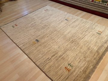 Orientteppich Original Perserteppich Handgeknüpft Perser Gabbeh 200×150 Beige, Morgenlandbazar
