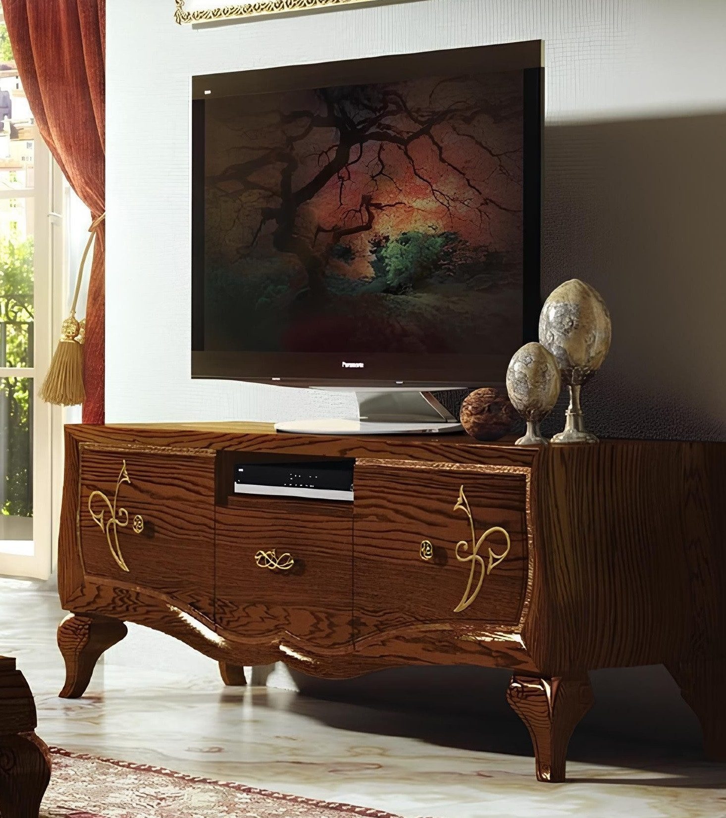 Xlmoebel TV-Board Neuer klassischer TV-Holzschrank für das Wohnzimmer - TV-Möbel (RTV), Hergestellt in Europa