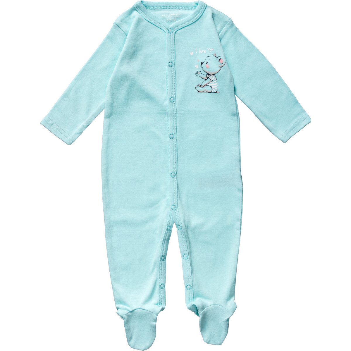 Aptex Strampler 51053163 Jungen Einteiler, Overall, Babyanzug, Babyoverall, Babyanzug