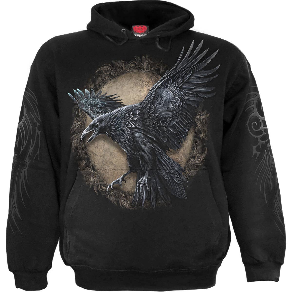 Spiral Kapuzenpullover Kultiger Spiral Hoodie "Raven Wise" Wikinger Herren günstig online kaufen
