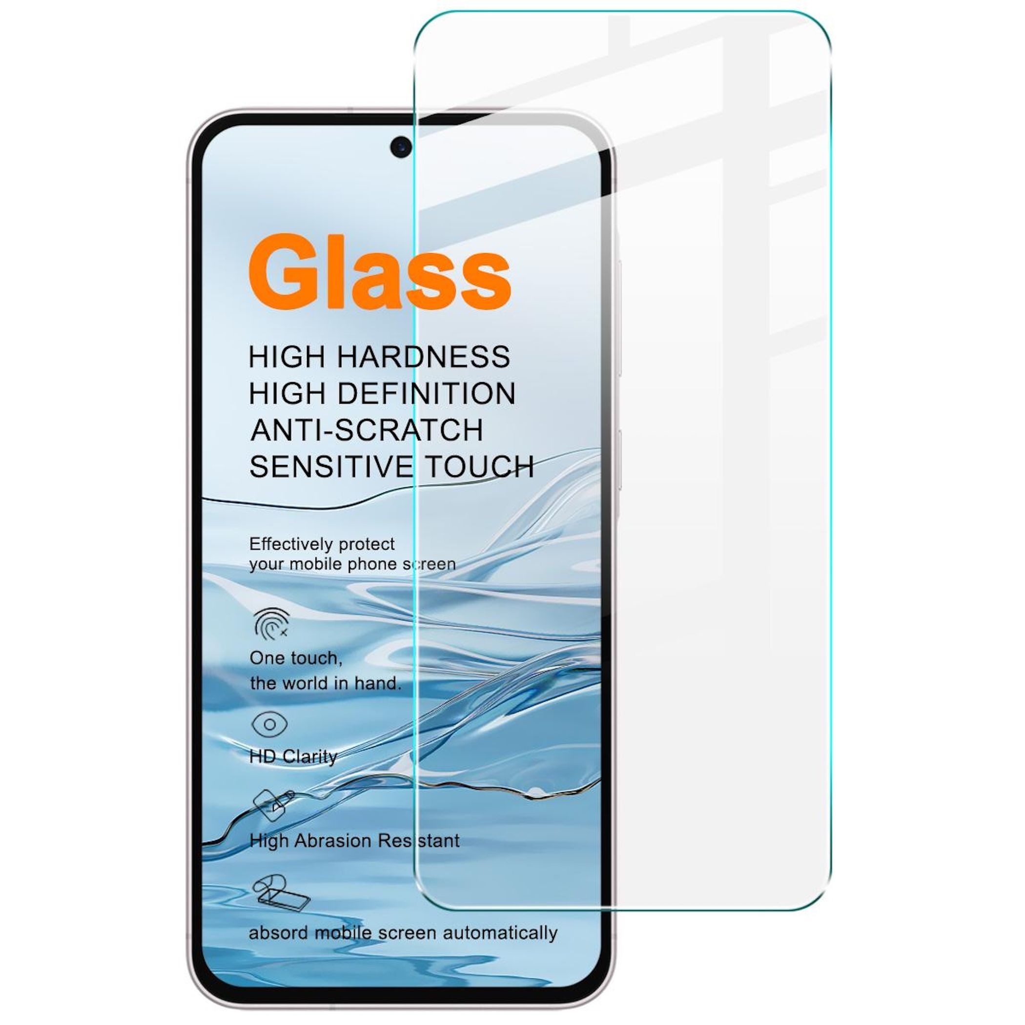 Wigento Displayschutzglas 1x für Samsung Galaxy A27 5G Bildschirmschutz 9H HD Hartglas für Samsung Galaxy A27 5G, 9H Härte, HD klar