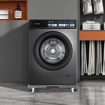 SEEZSSA Waschmaschinenuntergestell Untergestell für Waschmaschine,Verstellbare, Waschmaschinensockel mit 4 gepolsterten,Max 200KG,Grau