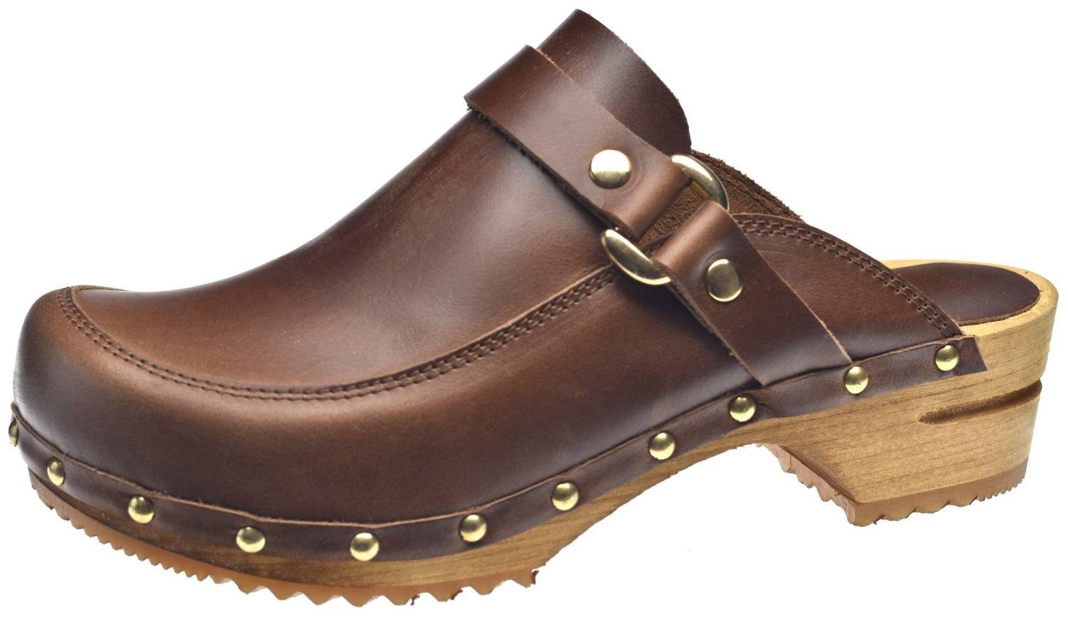 Sanita Sanita Wood Lillen Brown Clog