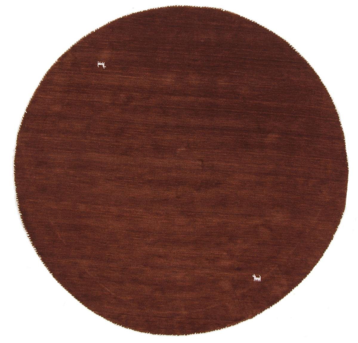 Orientteppich Loom Gabbeh Brown 249x249 Moderner Orientteppich Rund, Nain Trading, rund, Höhe: 12 mm