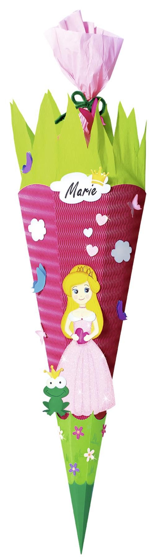 URSUS Schultüte URSUS Schultüten-Bastelset Prinzessin 2 - 68cm, Verschluss Krepp