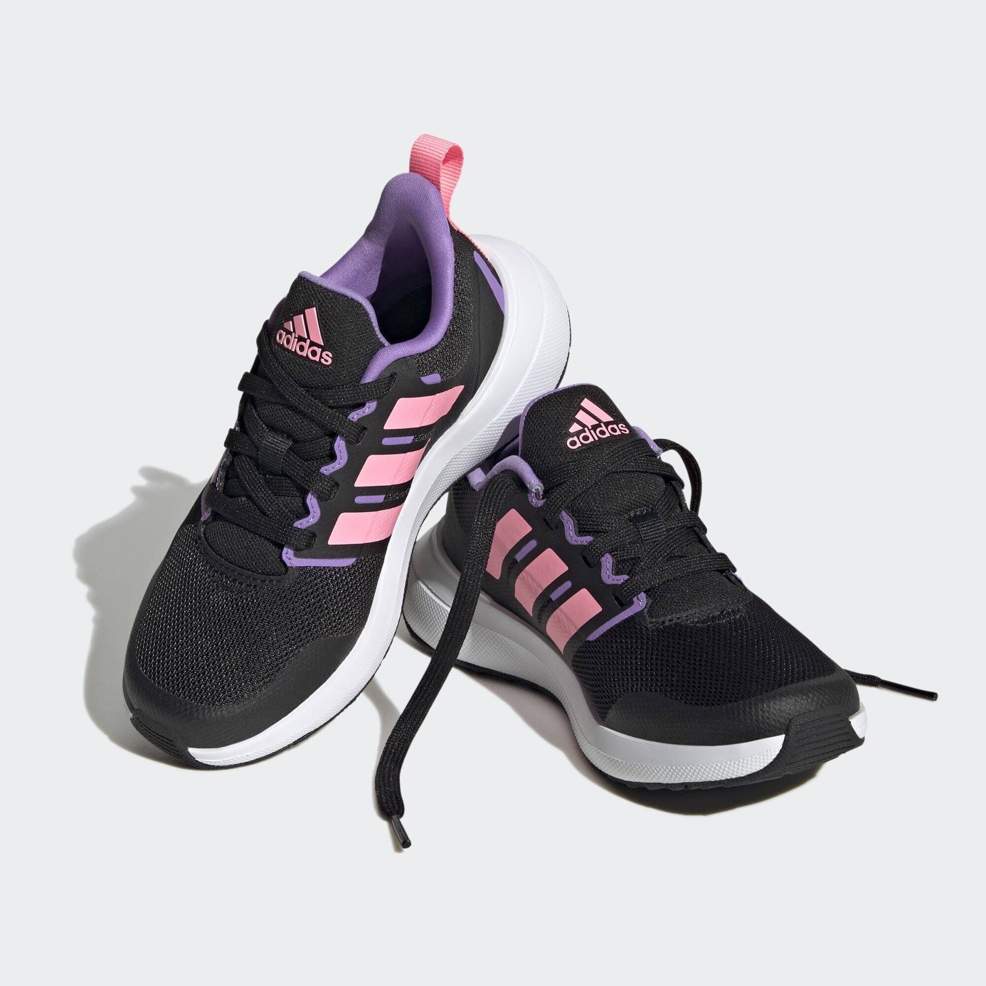 adidas Sportswear FORTARUN 2.0 CLOUDFOAM LACE SCHUH Sneaker Core Black / Beam Pink / Violet Fusion | 