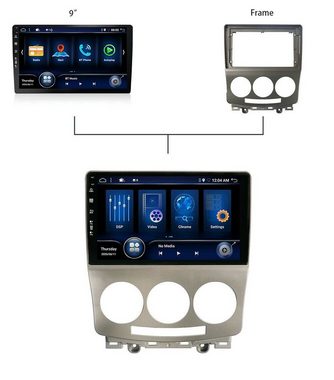 GABITECH Android Autoradio Für Mazda 5 2005-2013 9" Touchscreen BT GPS USB FM Einbau-Navigationsgerät