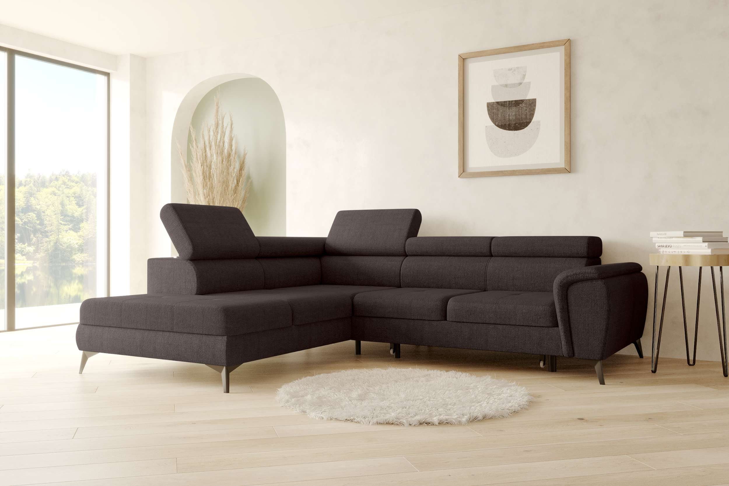 99rooms Ecksofa Parma, Sofa, L-Form, Rundumbezug aus weichem Velours VOGUE