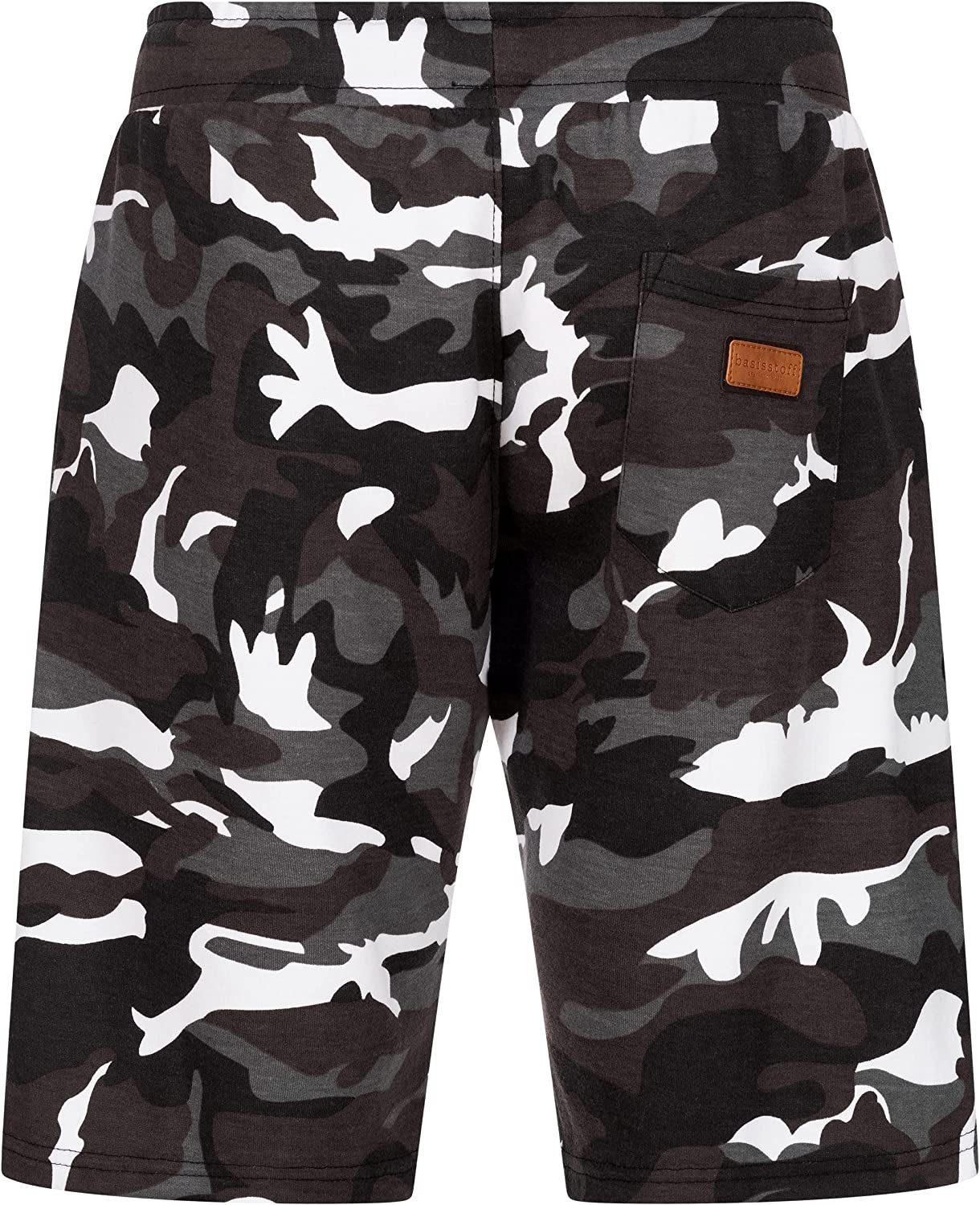 Herren Camo Grau Baumwolle Shorts Shorts Hose Bermuda Kurze aus Basisstoff Wyld