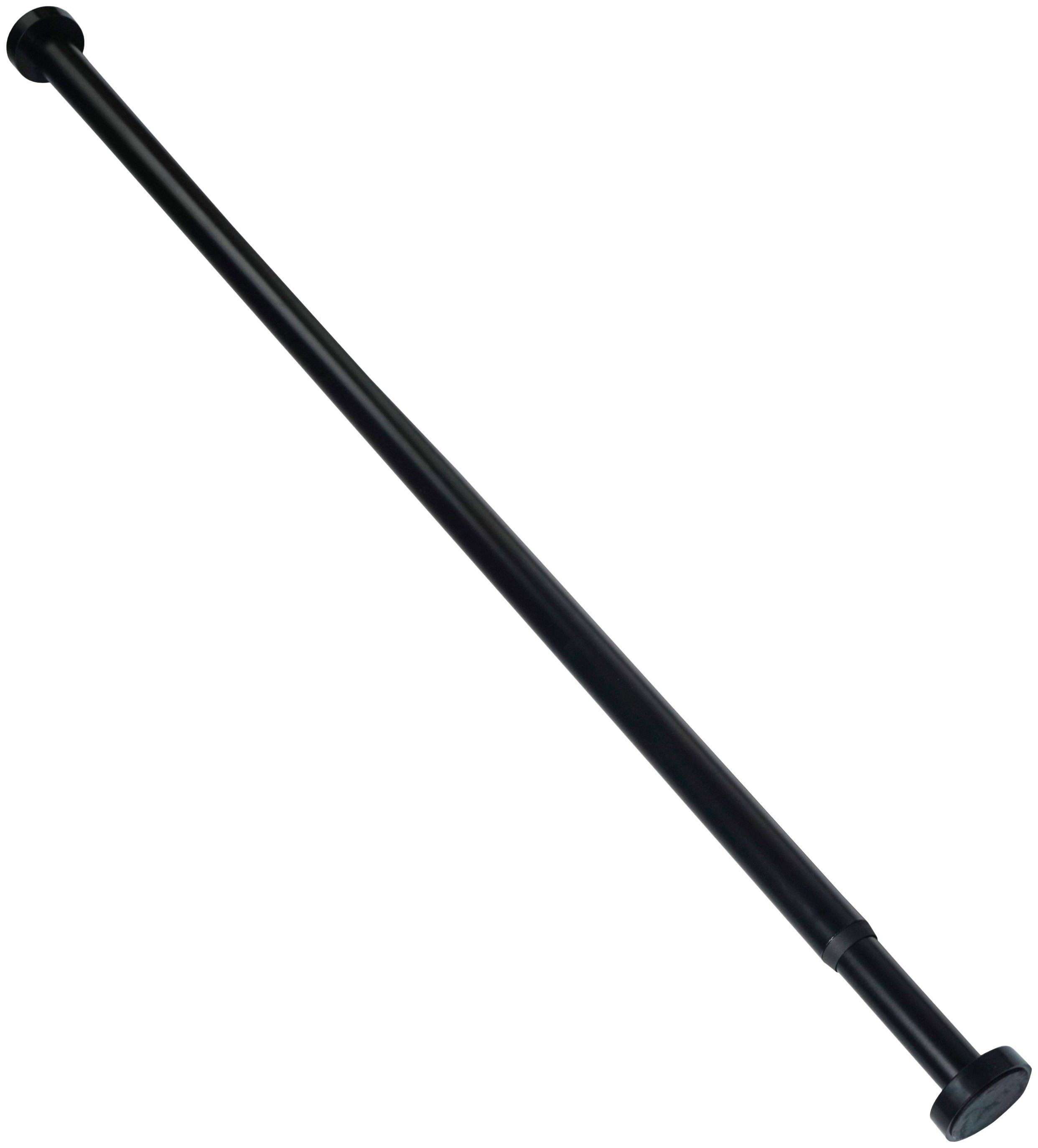 Klemmstange, Sanilo, Duschvorhänge, der 90-160cm 28 schwarz Bohren, ohne Ø Aluminium, geklemmt, Duschvorhangstange ausziehbar, mm, für ausziehbar, Länge