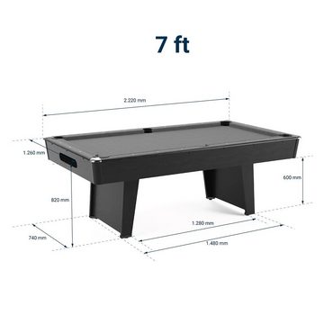BISON Billardtisch Billardtisch „Tirol Erle“, In 7 ft und 8 ft Turniergröße lieferbar