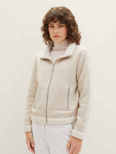 TOM TAILOR Sweatjacke Teddy Sweatshirt Jacke