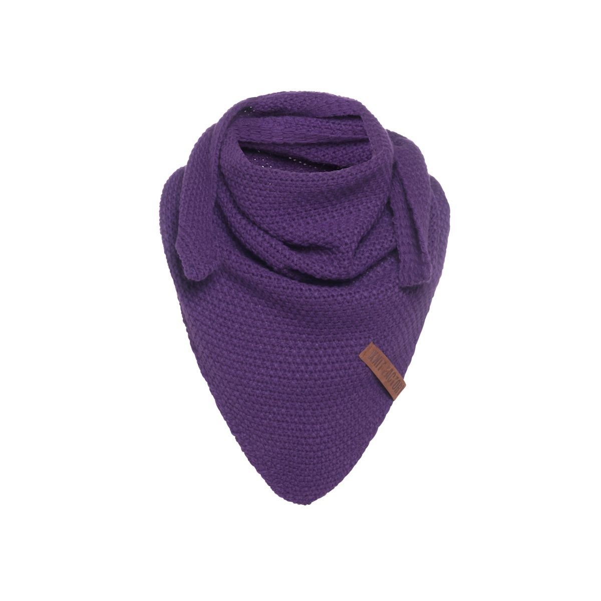 Knit Factory Schal Coco Dreiecksschals 140x60 cm Glatt Lila, (1-St), Schal Strickschal Umhängetuch Tuch Strickware | Modeschals