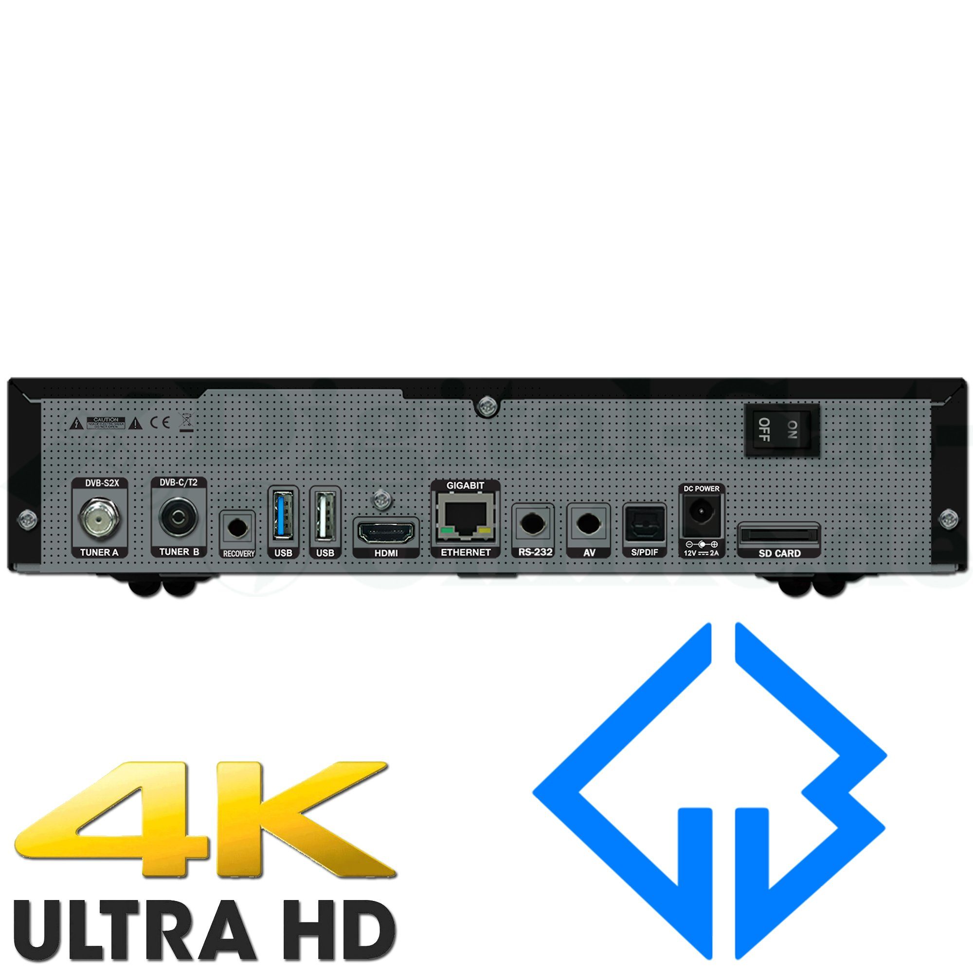 Trio DVB-T2/C 1200 Wifi inklusive Stick SAT-Receiver DVB-S2X Gigablue UHD Mbits 4K Combo +