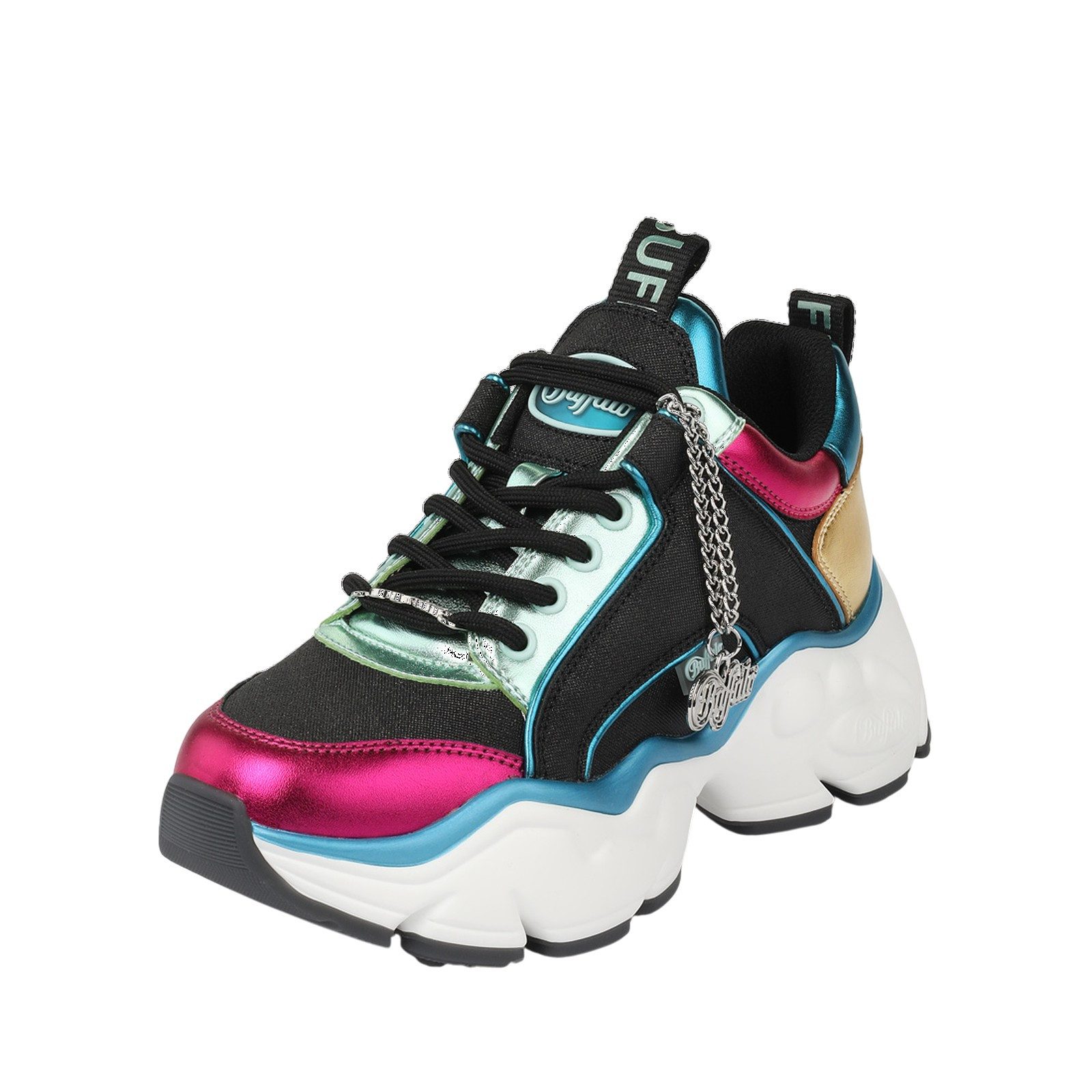 1636584 Binary Glam L Pink Green Sneaker