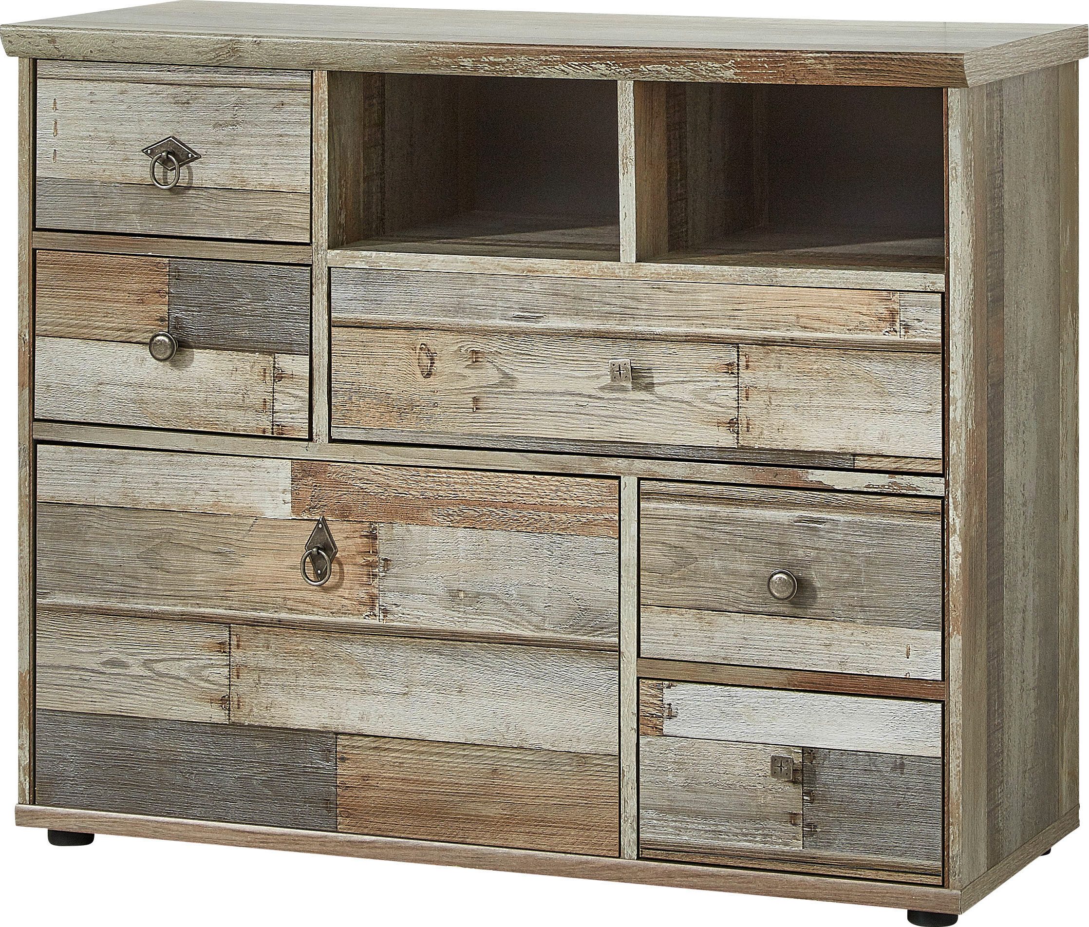 Innostyle Kommode BONANZA, TOPSELLER! (1 St., Kommode, OTTOs Choice), 1 Klappe, 5 Schubladen, 4 Fächer, Softclose, ABS Kantenschutz
