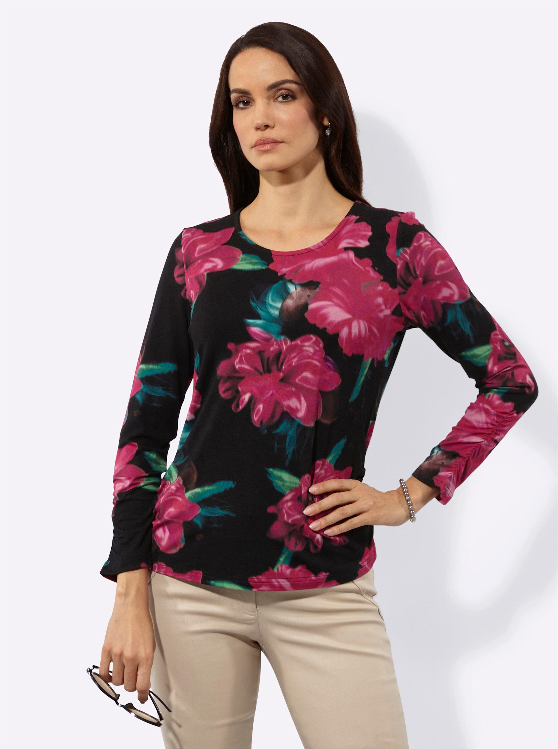 creation L T-Shirt Druck-Shirt Langarm