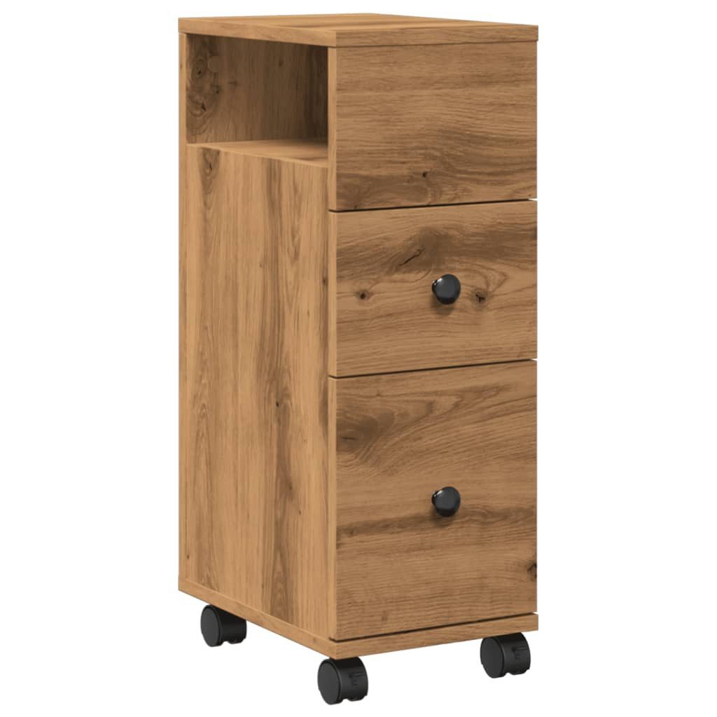 vidaXL Fächerschrank Badschrank Schmal mit Rollen günstig online kaufen