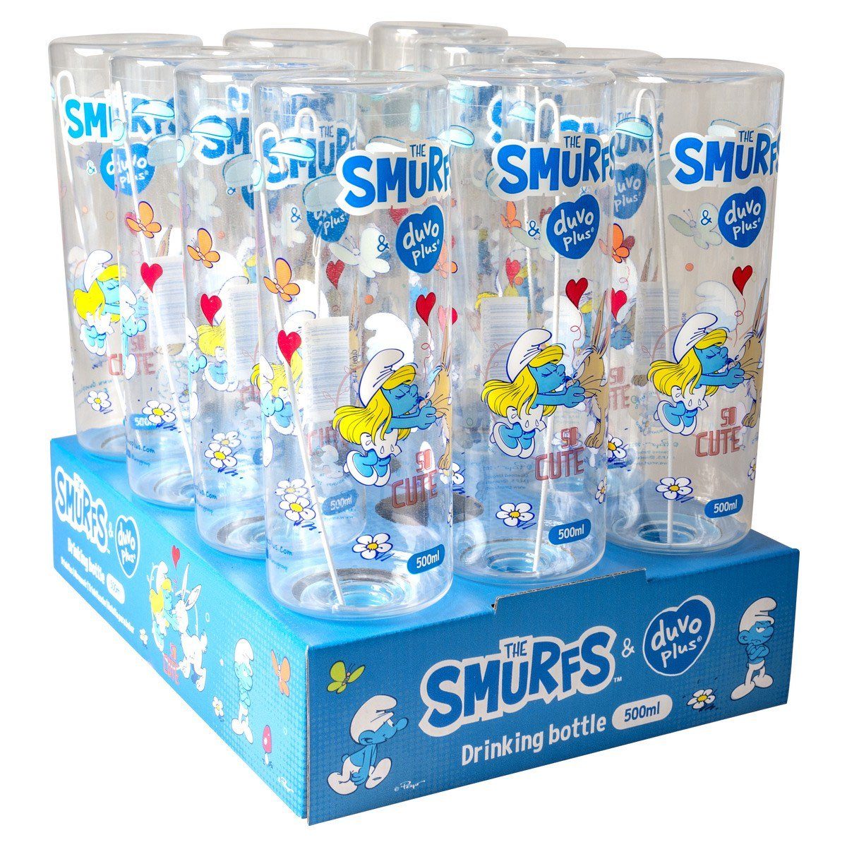 DUVO+ Wasserspender Trinkflasche Schlumpfine transparent 500 ml günstig online kaufen