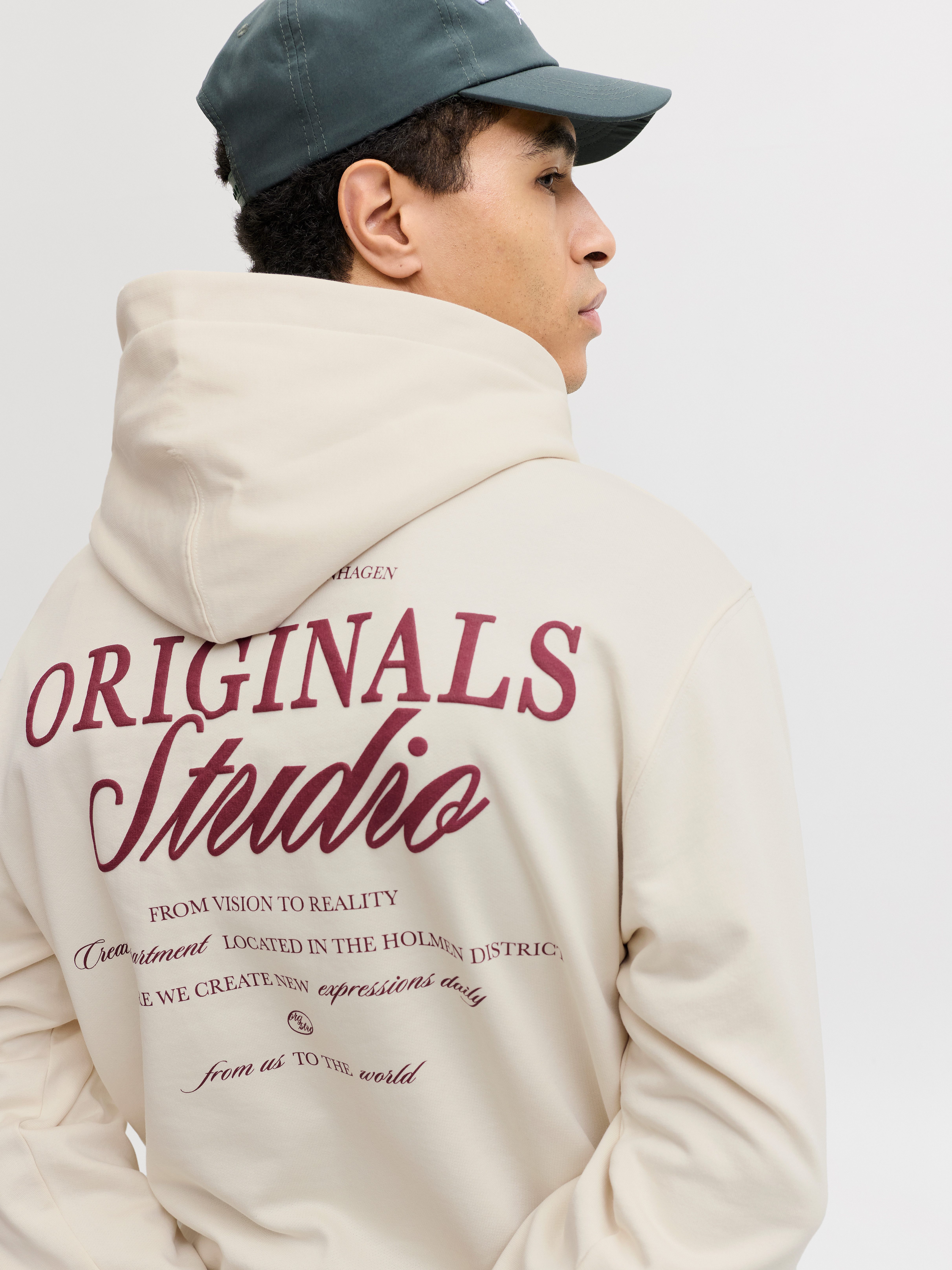 Jack & Jones Kapuzensweatshirt JORNORREBRO TYPO BACK SWEAT HOOD SN mit Print