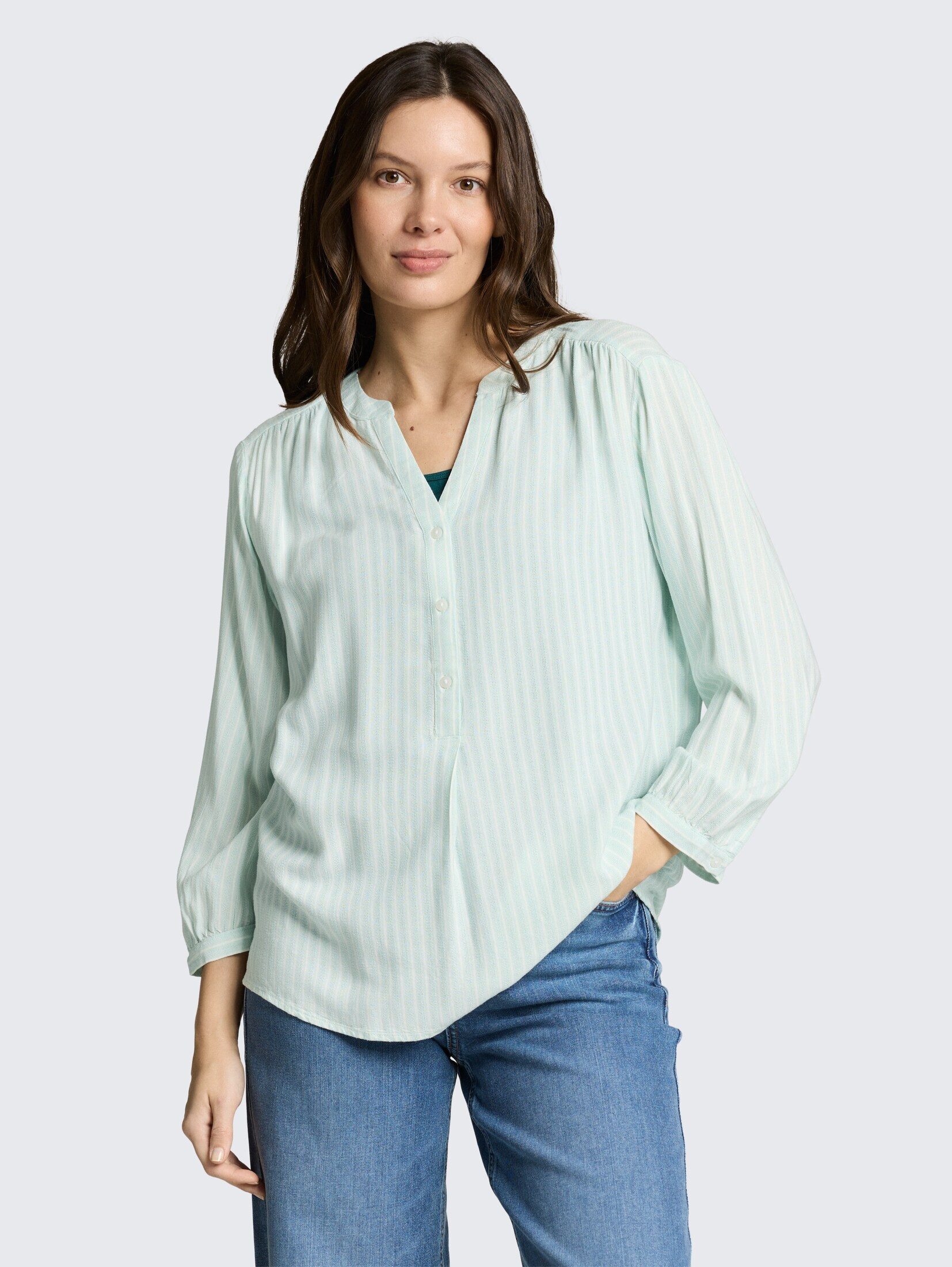 TOM TAILOR Langarmbluse Blusen & Shirts Bluse mit Streifenmuster