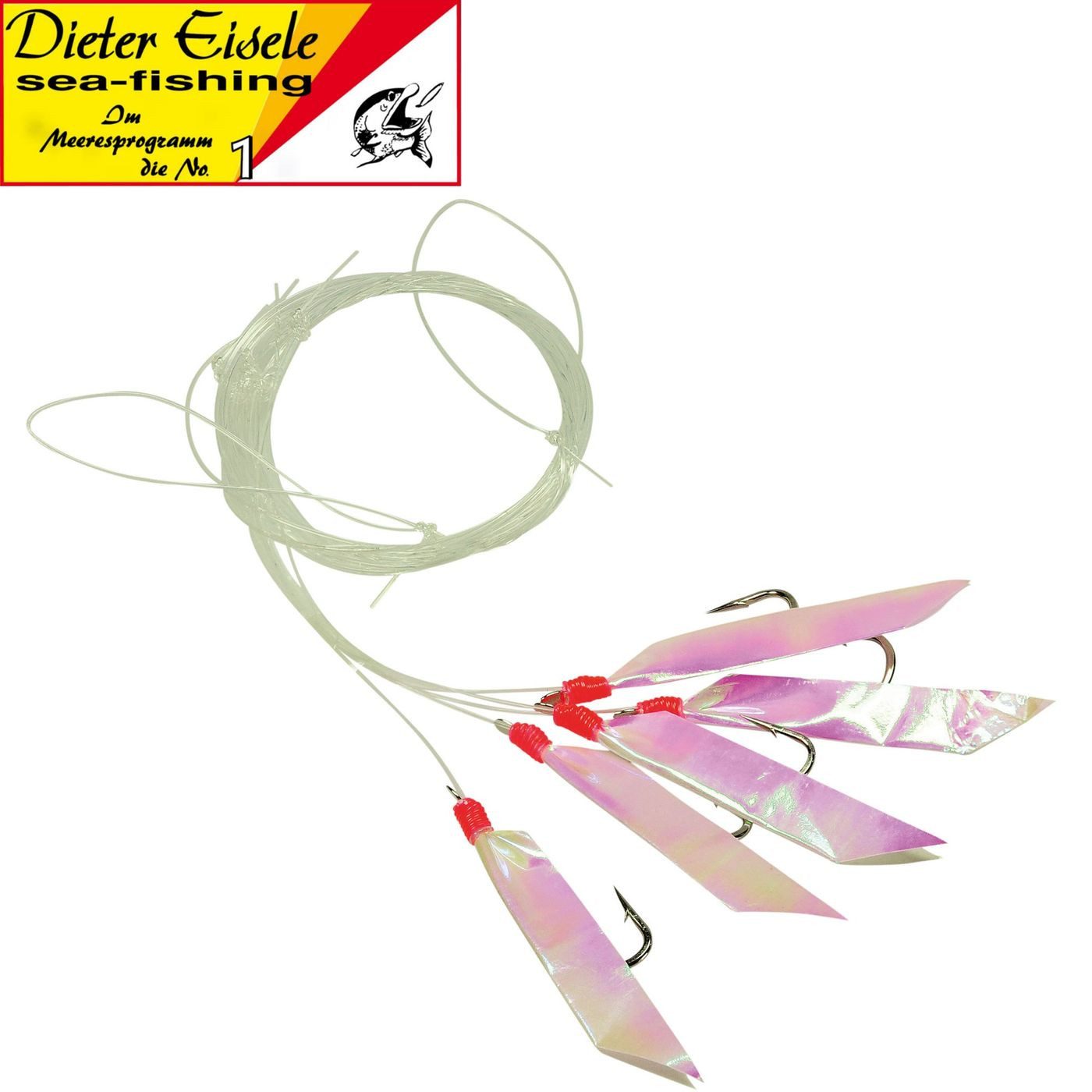 Vorfachschnur Dieter Eisele Vorfach für Makrelen 5 Haken 2/0 120cm 0,60mm