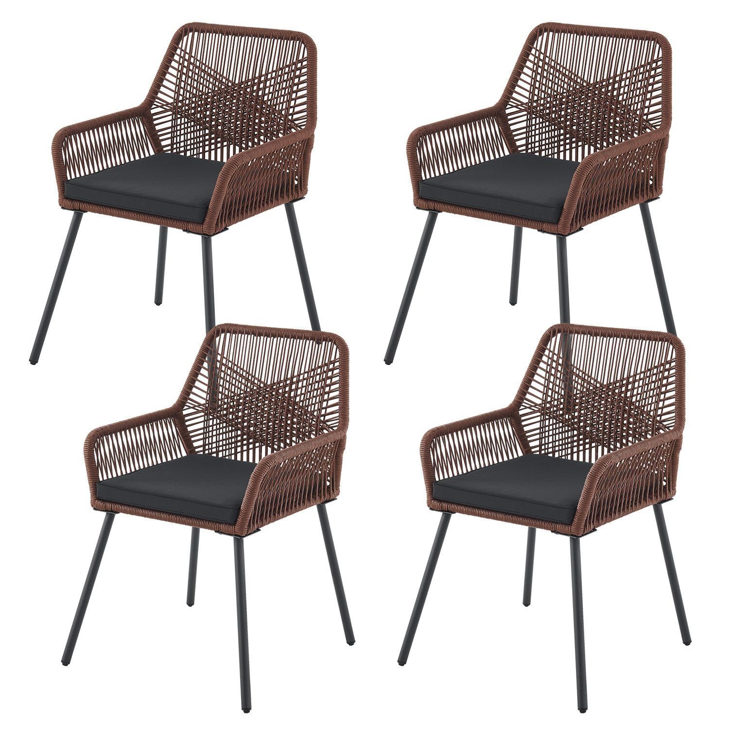 Juskys Gartenstuhl Kastos (4 St), Gartenmöbel günstig online kaufen