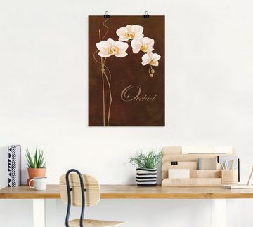 Artland Wandbild Zarte Orchidee, Blumen (1 St), als Leinwandbild, Poster in verschied. Größen