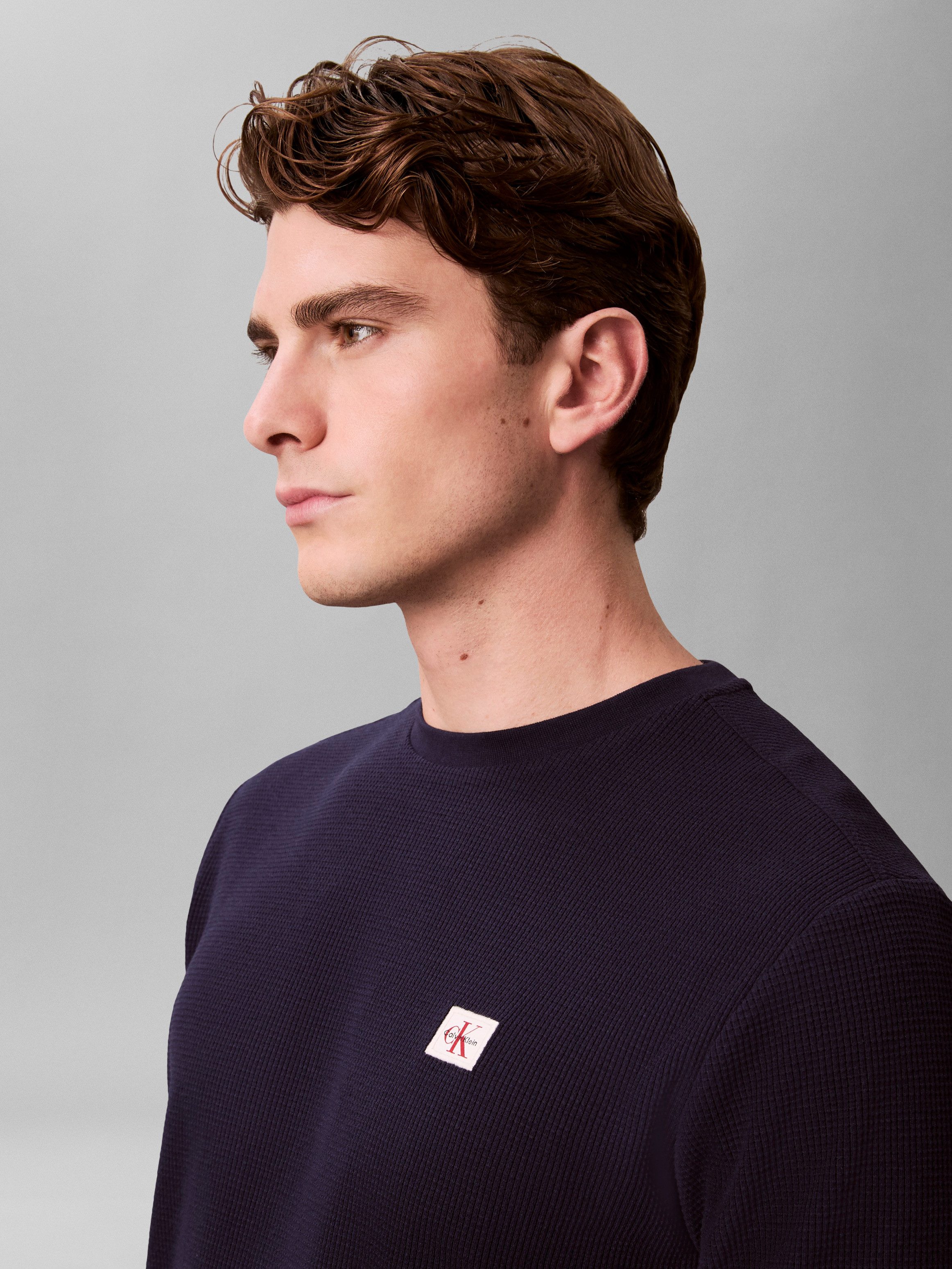 Calvin Klein Jeans Langarmshirt Mit Rundhalsausschnitt günstig online kaufen