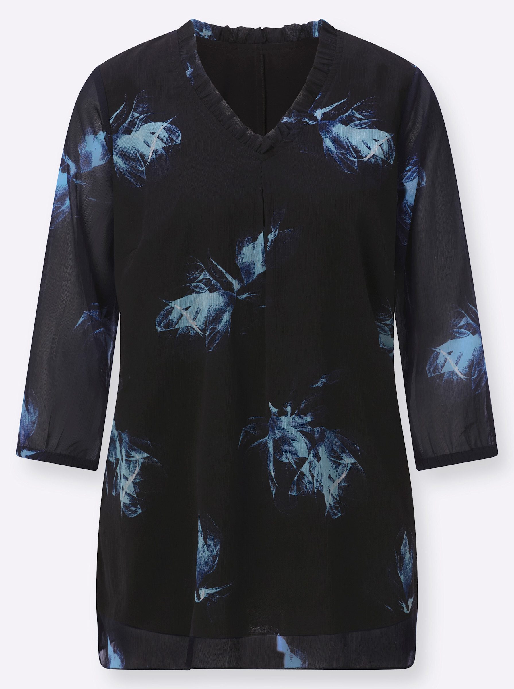 Klassische Bluse Tunika 3/4-Arm