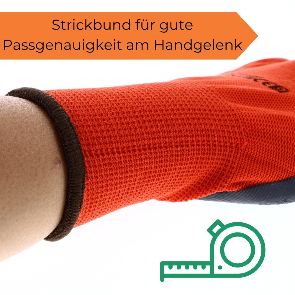 GarPet Arbeitshandschuh-Set Arbeits Montage Garten Handschuhe Gr. 7 8 9 10 11 Reiß- Schnittfest (1-St)