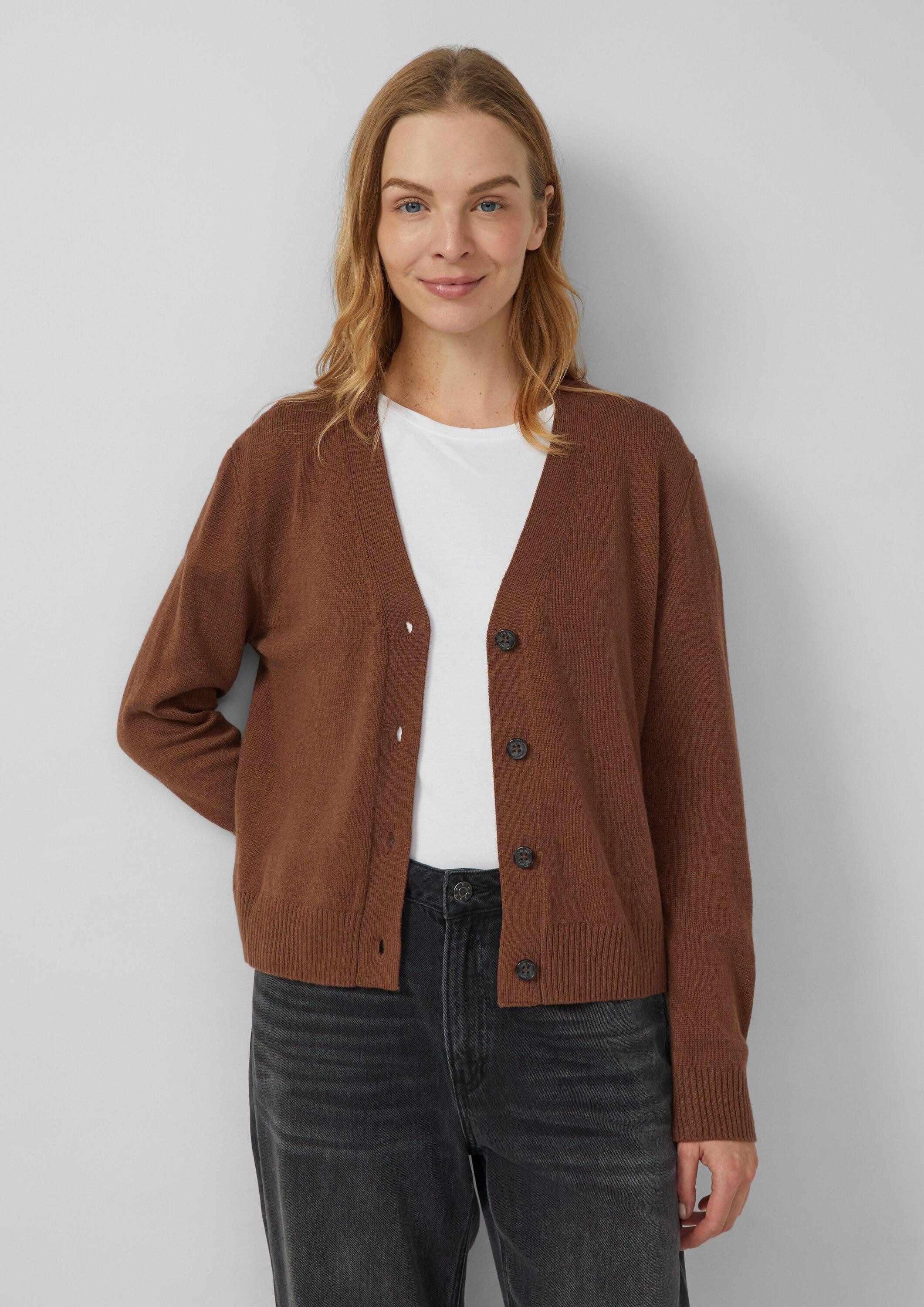 s.Oliver Cardigan Strickjacke Strickcardigan aus Wollmix