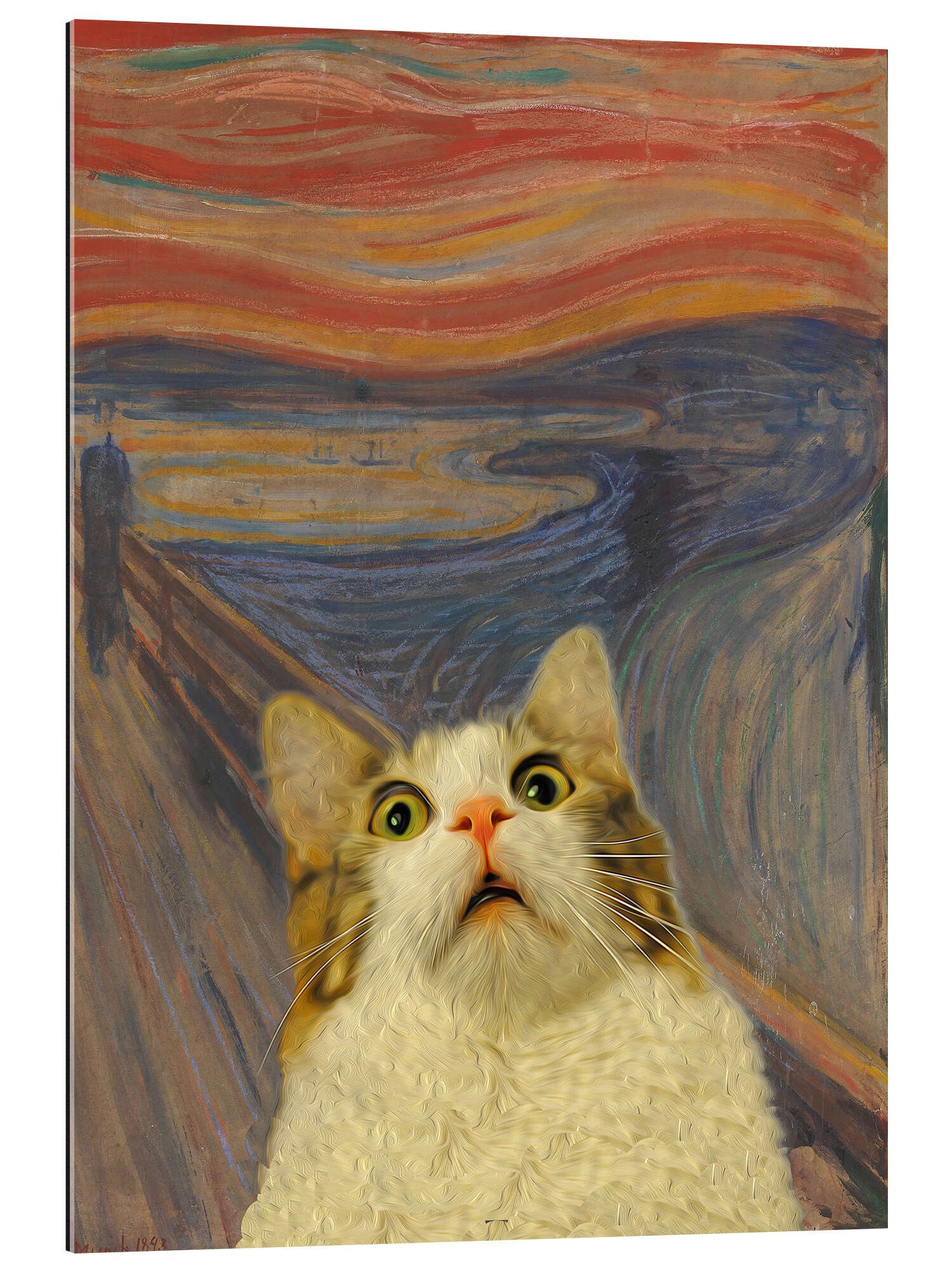 Wandbild Der Schrei - Katze III